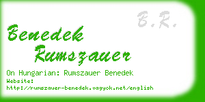 benedek rumszauer business card